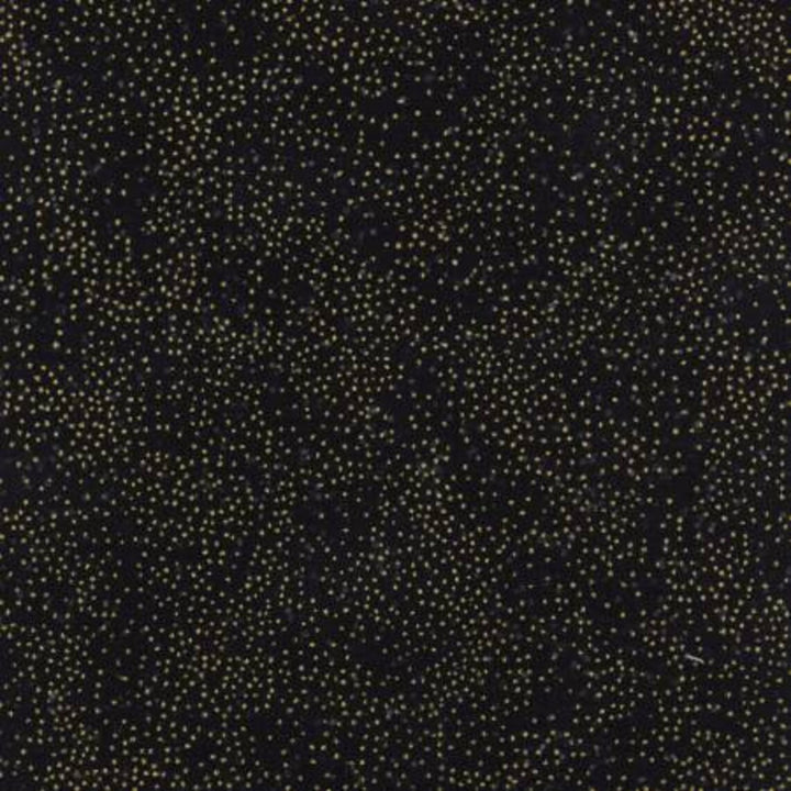 Onyx and Gold Metallic Dots G8555-4G, Black with Gold Dots, Christmas Fabric, Sold by the Half Yard