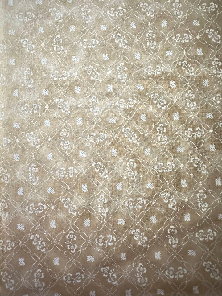 Charlotte Fabric Piece 23"x43", Debbie Beaves fabric by RJR Fabrics, Gold Fabric, Floral Chain Fabric Quilt Blanket