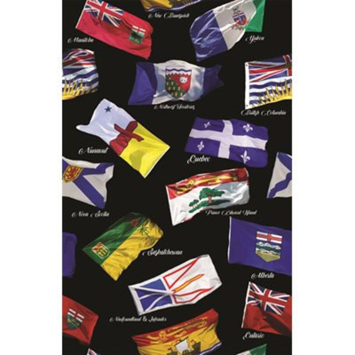 Provincial Flags 1/2 Yard, 20004-4 Canadian Road Trip by Hoffman, Canada Flags Flowers Gift Bed Quilt Wall Hanging Table Runner