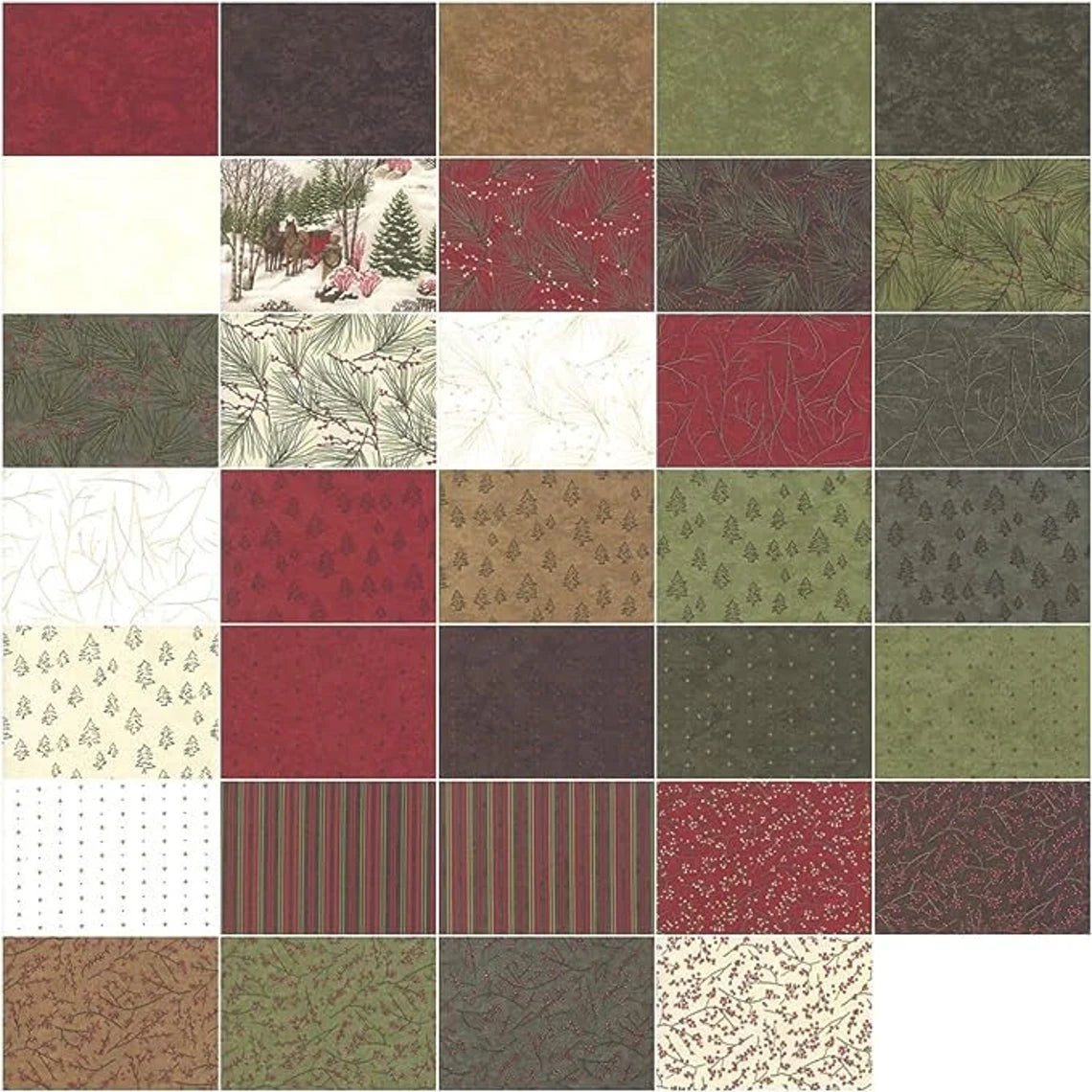 Winter White Layer Cake 10"x10", 6810-LC 40 Precut Ten Inch Pieces, Holly Taylor Moda Fabrics, Out of Stock