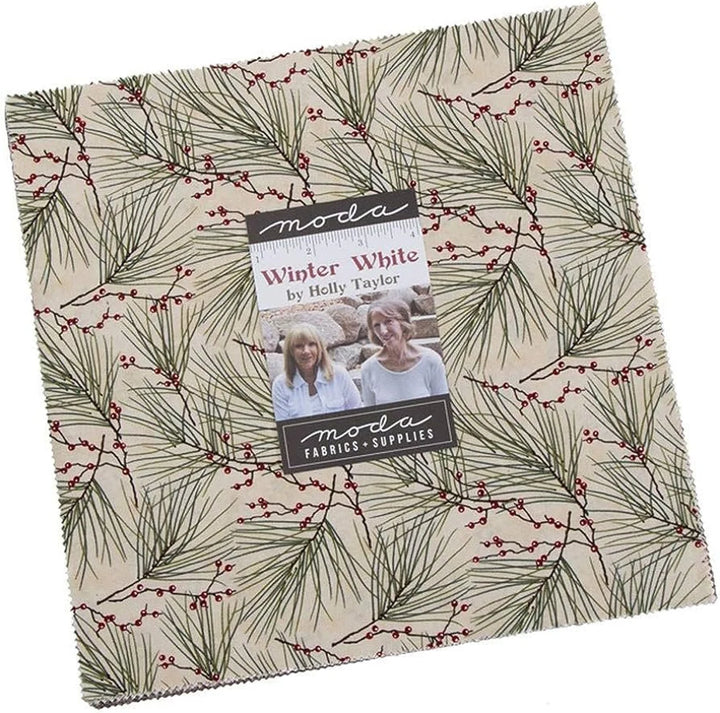 Winter White Layer Cake 10"x10", 6810-LC 40 Precut Ten Inch Pieces, Holly Taylor Moda Fabrics, Out of Stock