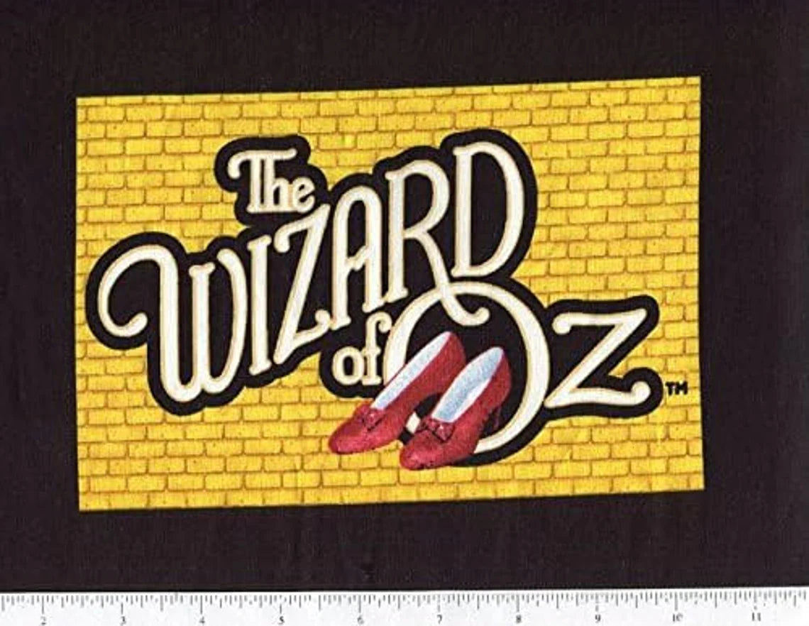 Wizard of Oz Quilting Cotton Panel 23"x44", The Wizard of Oz Fabric Panel - By Judy Garland as Dorothy - Quilting Treasures // Glinda