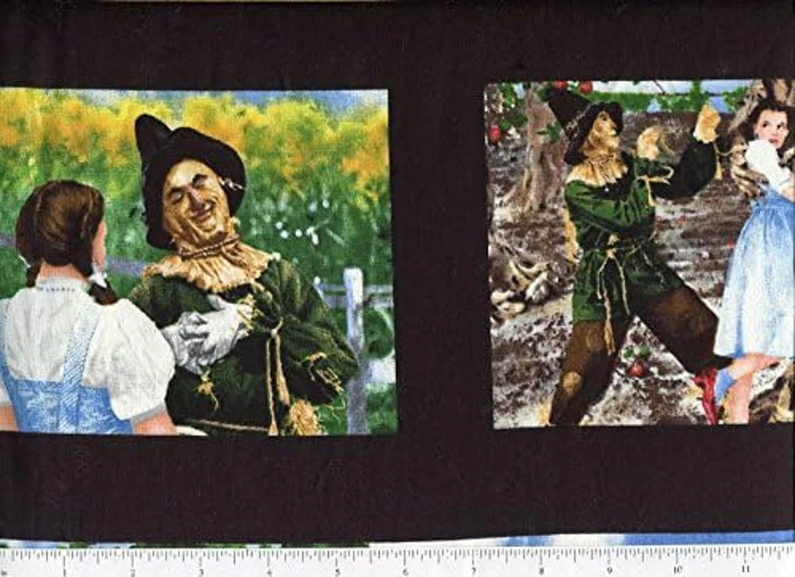 Wizard of Oz Quilting Cotton Panel 23"x44", The Wizard of Oz Fabric Panel - By Judy Garland as Dorothy - Quilting Treasures // Glinda