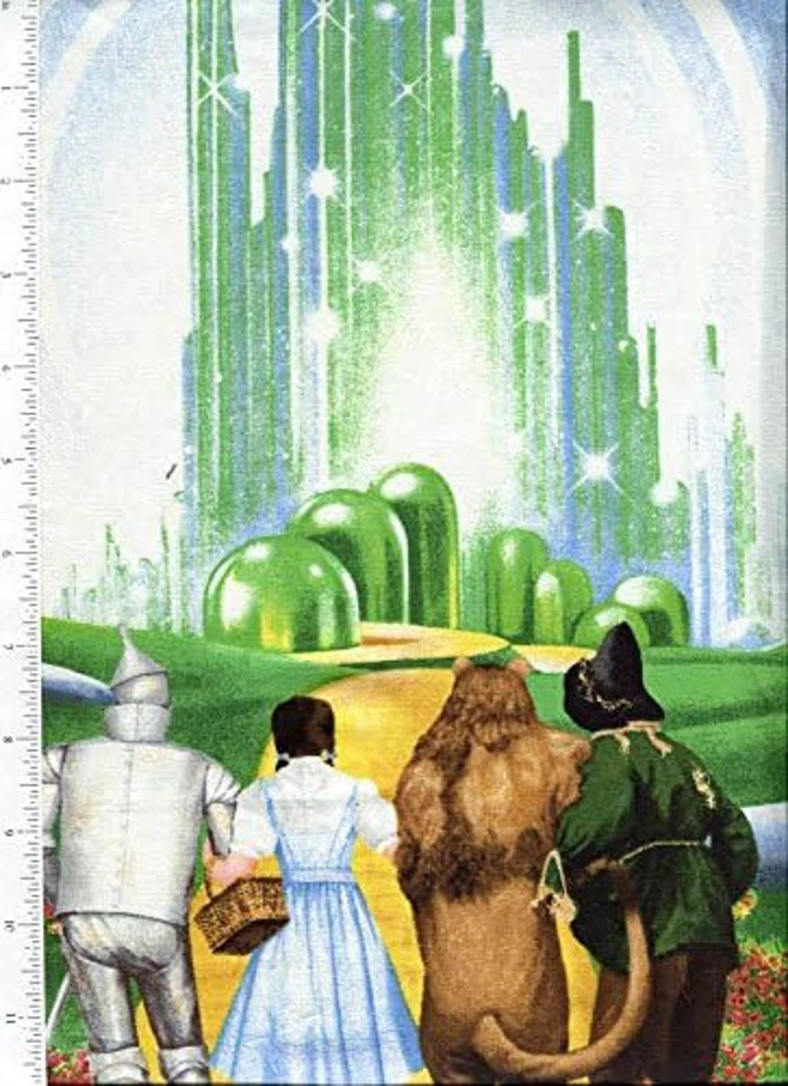 Wizard of Oz Quilting Cotton Panel 23"x44", The Wizard of Oz Fabric Panel - By Judy Garland as Dorothy - Quilting Treasures // Glinda