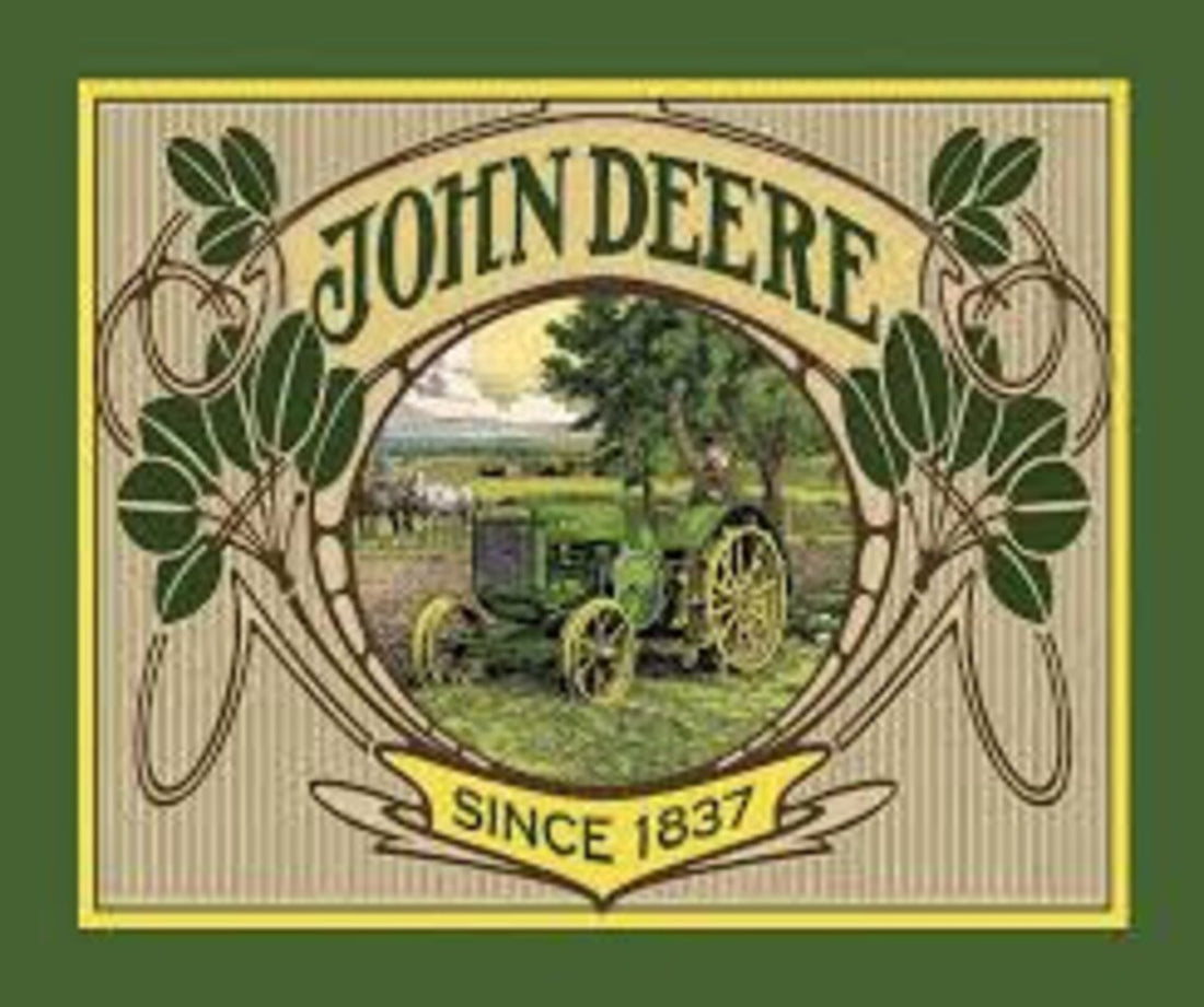RARE John Deere Fabric Panel 44" x 36", Springs Creative fabric, Vintage John Deere Fabric, Tractors Bed Quilt Wall Hanging
