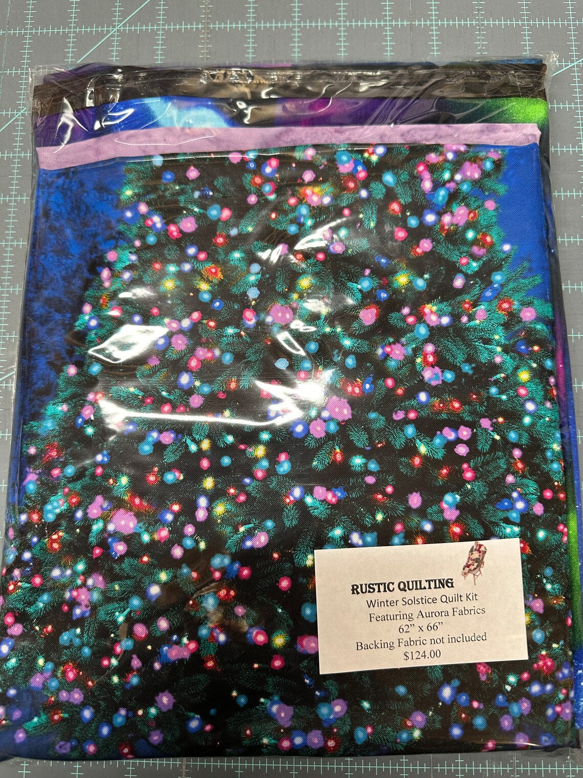 Quilt Kit 62"x66", Winter Solstice Quilt Kit using Aurora fabrics from Timeless Treasures, Norther Lights Night Sky Gift Bed Quilt Lap Twin