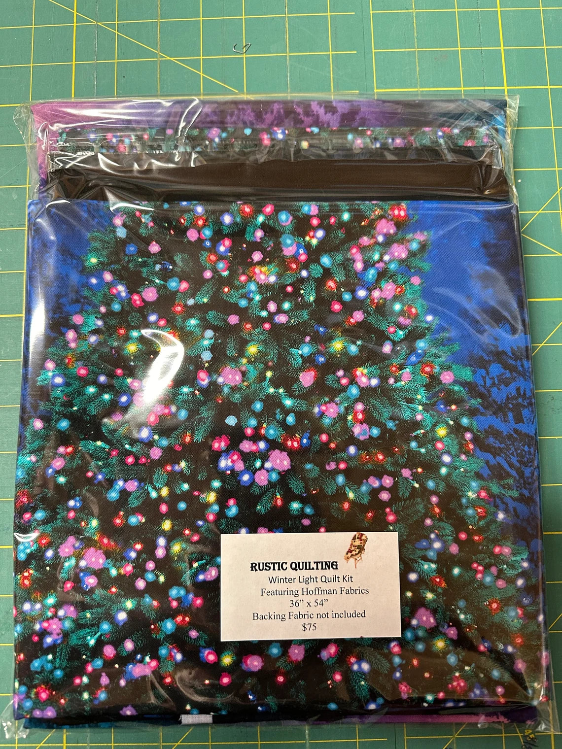 Quilt Kit 36"x54", Winter Light Quilt Kit using Aurora fabrics from Timeless Treasures, Night Sky Gift Bed Quilt Lap Twin Double Queen