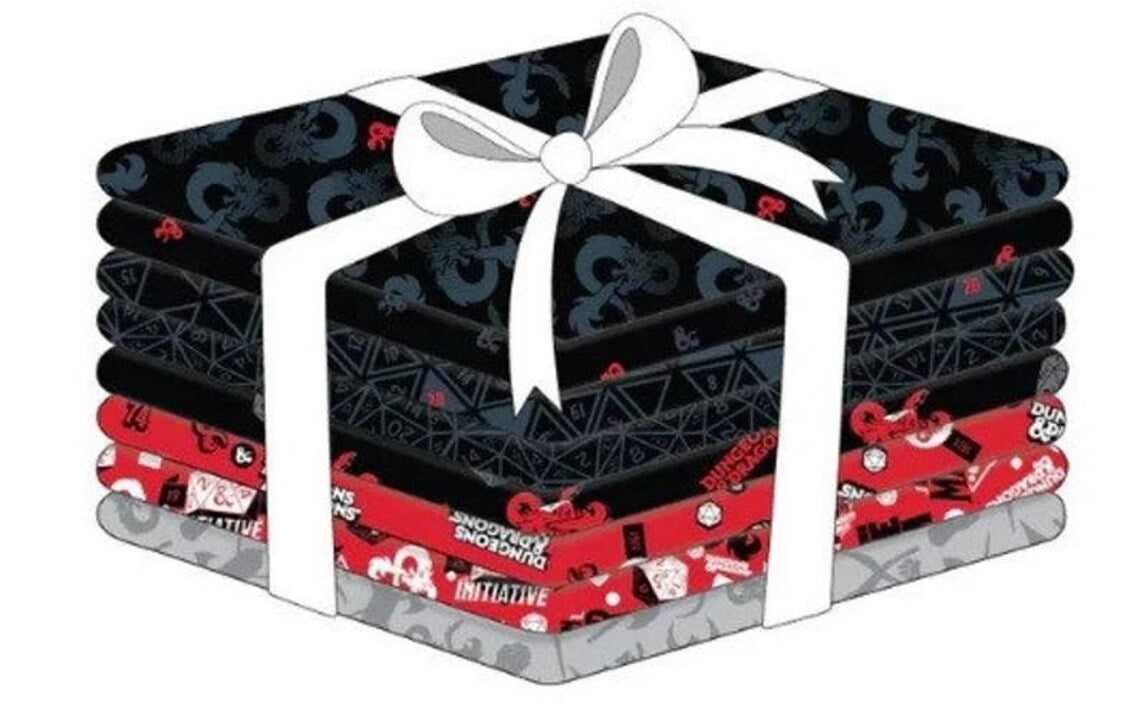 Dungeons & Dragons Fat Quarters 8 Pieces, s-l1600 Fabric by Camelot, Dungeons Gaming Gift Bed Quilt Wall Hanging