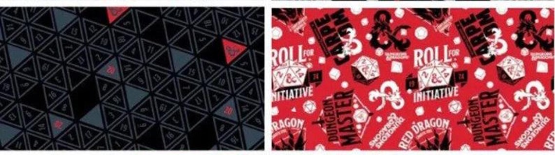 Dungeons & Dragons Fat Quarters 8 Pieces, s-l1600 Fabric by Camelot, Dungeons Gaming Gift Bed Quilt Wall Hanging