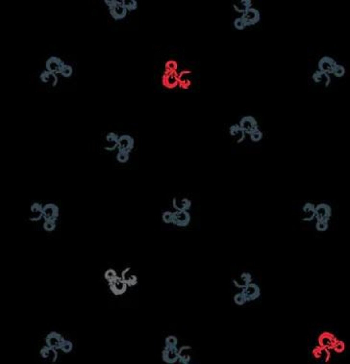 Dungeons & Dragons Ampersand Fabric Sold by Half Yard, A95170121-1 Fabric by Camelot, Dungeons Gaming Gift Bed Quilt Wall Hanging