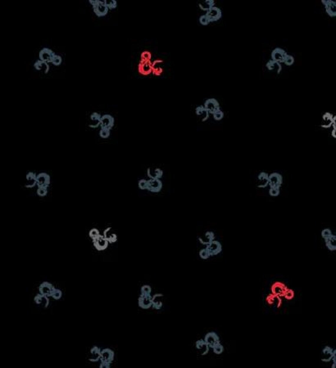 Dungeons & Dragons Ampersand Fabric Sold by Half Yard, A95170121-1 Fabric by Camelot, Dungeons Gaming Gift Bed Quilt Wall Hanging