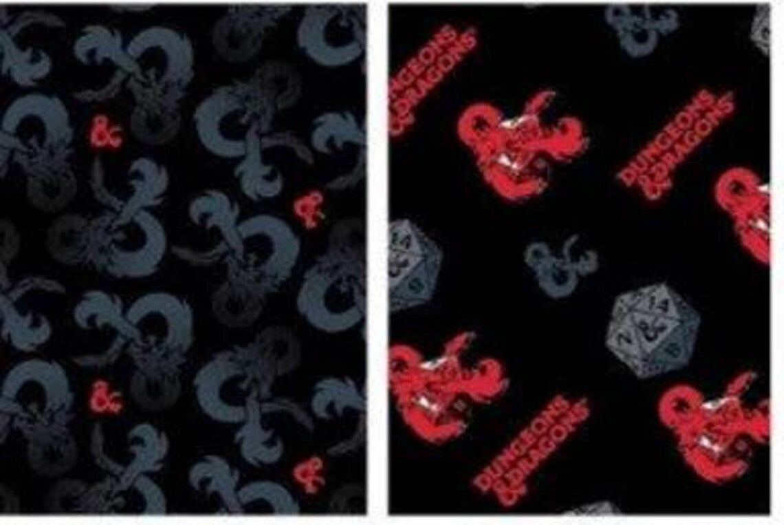 Dungeons & Dragons Fat Quarters 8 Pieces, s-l1600 Fabric by Camelot, Dungeons Gaming Gift Bed Quilt Wall Hanging