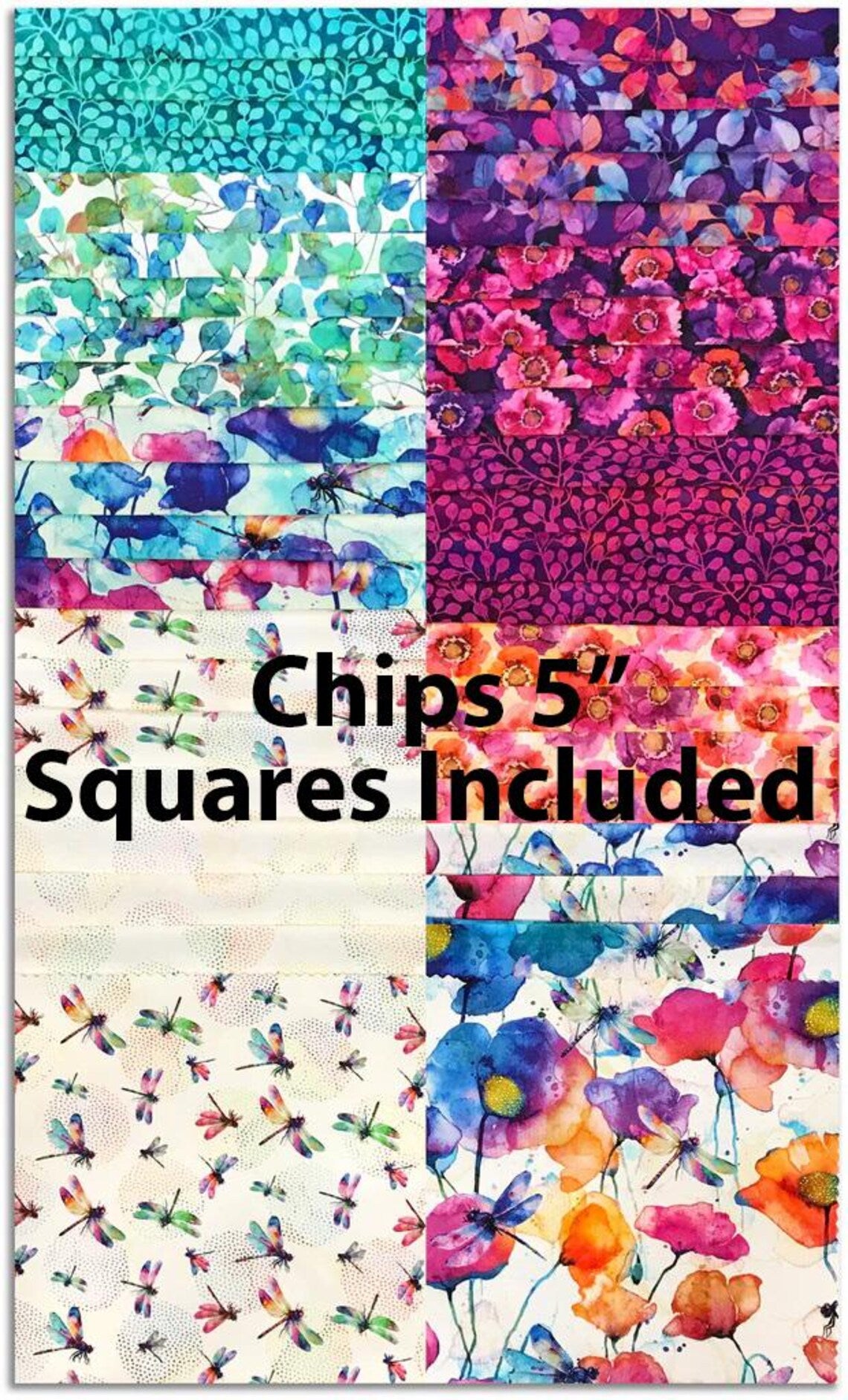 RARE Crazy Dragonfly Dance Quilt Kit 50"x68", Northcott Fabrics, Floral Gift Quilt Hanging Throw, Discontinued, Backing Available