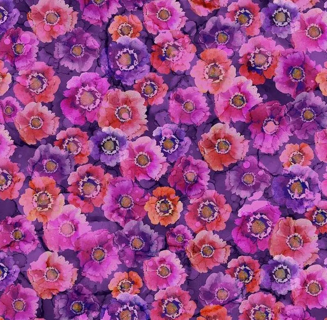 RARE Dragonfly Dance Geese Quilt Kit 54x72", Northcott Fabrics, Floral Gift Quilt Hanging Throw Flowers, Discontinued, Backing Available