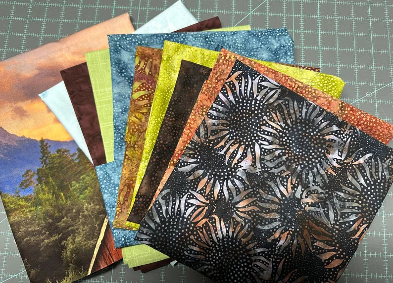 Red Barn Quilt Kit 55"x65", Canadian or American Panel Choices, Heart and Soul Pattern, Hoffman Fabrics, Hoffman Fabric Panel, Hoffman Batik