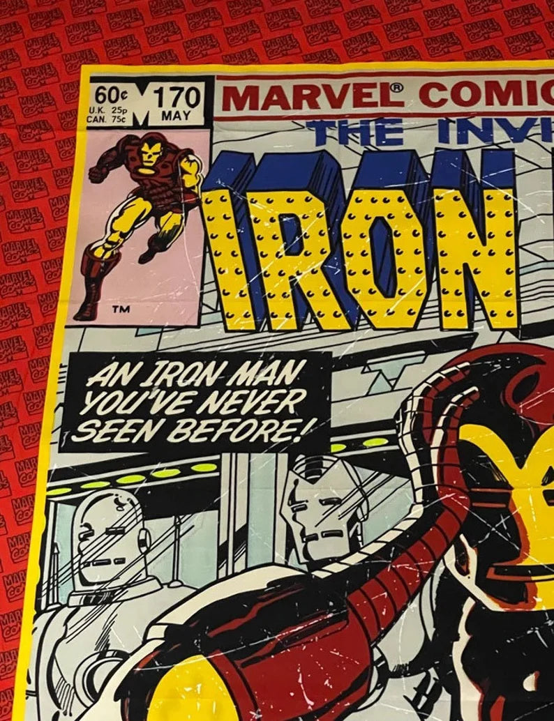 IRONMAN Fabric Panel 35”X 44", Marvel Comics Group, The Invincible Ironman Cotton Quilt Panel