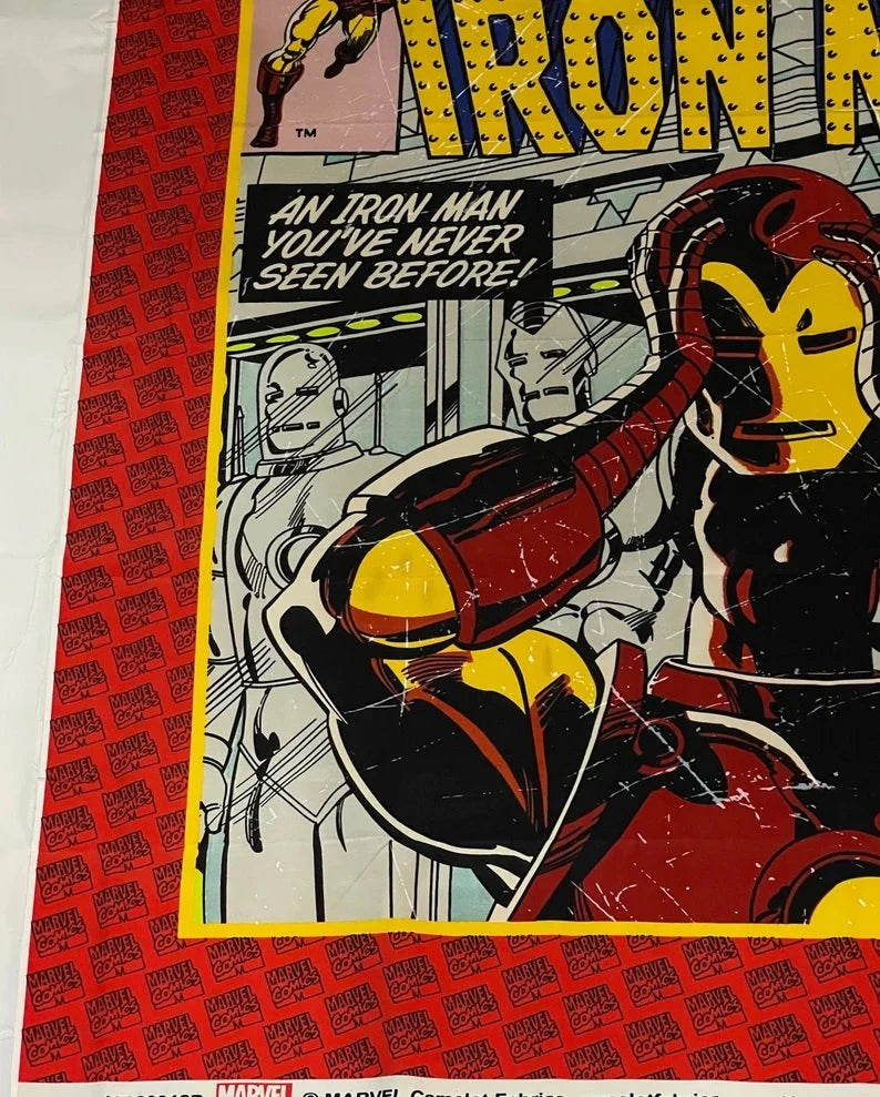 IRONMAN Fabric Panel 35”X 44", Marvel Comics Group, The Invincible Ironman Cotton Quilt Panel