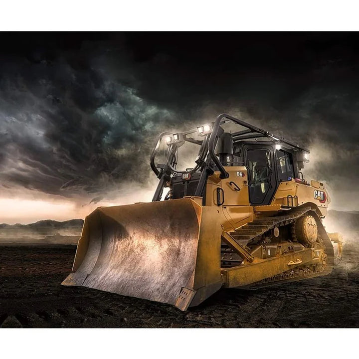 CAT Dozer Fabric Panel 43" x 36", Caterpillar Bull Dozer fabric, CAT Equipment