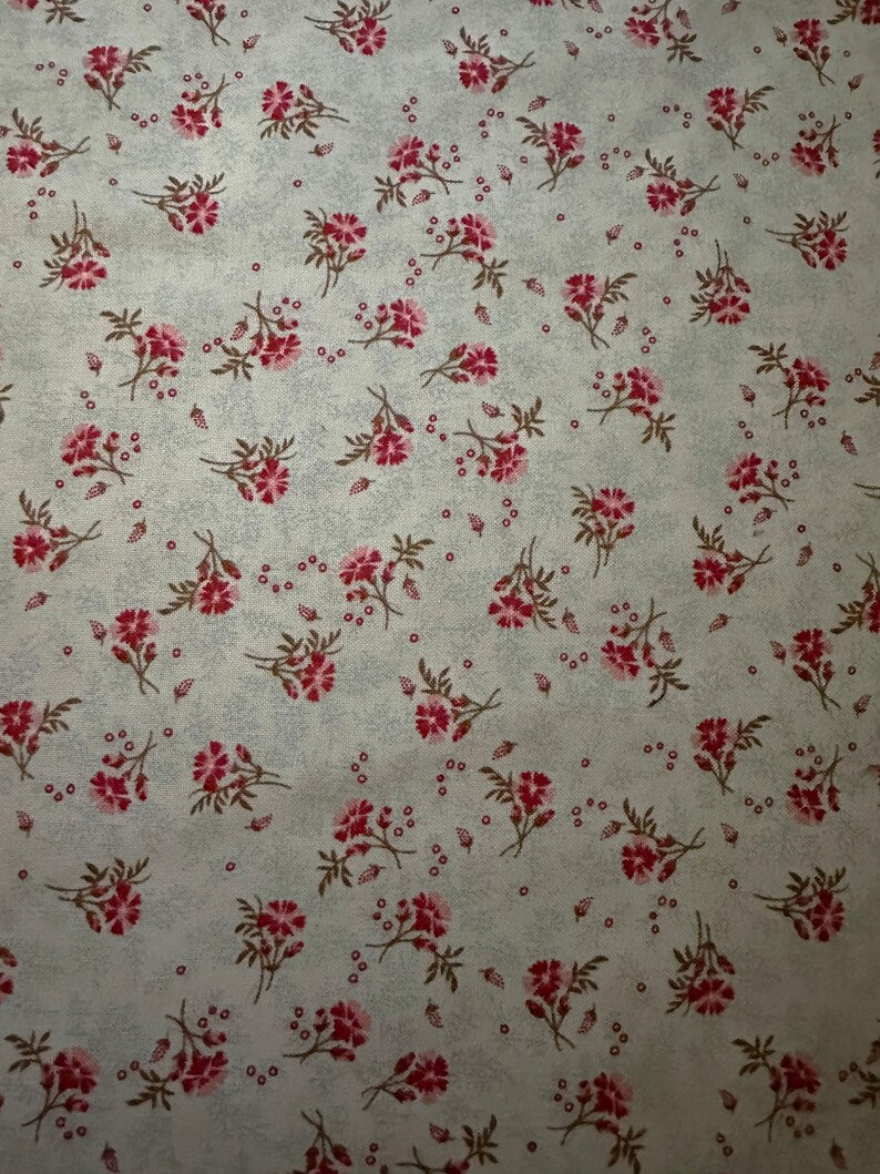 Legacy Fabric Sold by the Half Yard, Collection for a Cause fabric, 46038 Moda Fabric, Blue Floral Quilt Pink Flowers