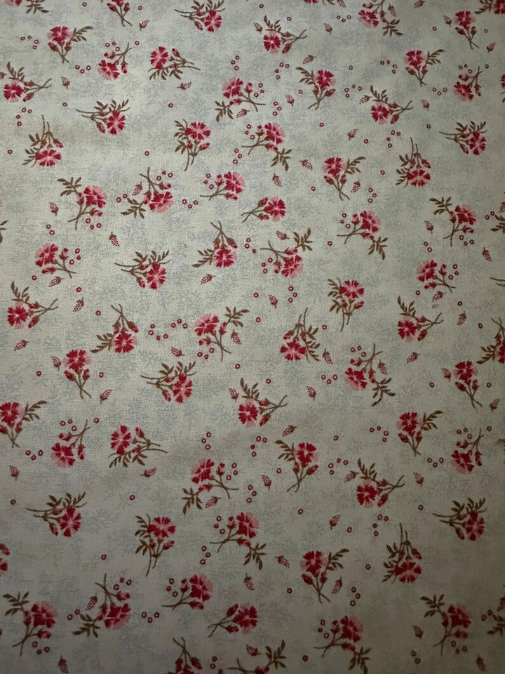 Legacy Fabric Sold by the Half Yard, Collection for a Cause fabric, 46038 Moda Fabric, Blue Floral Quilt Pink Flowers