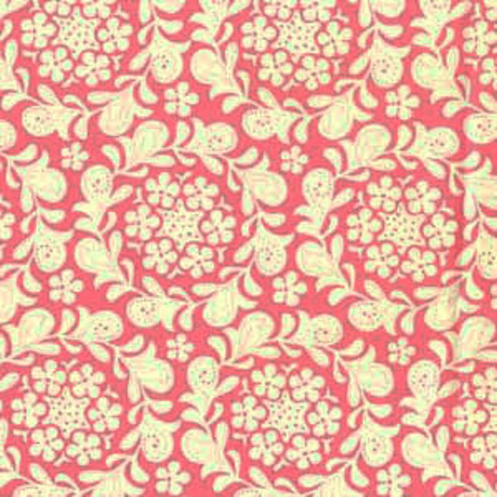 Farmers Market Fabric Sold by the Half Yard, 3704 Fabric by Michael Miller Fabrics, Flower Quilt, Large Coral Floral Fabric Quilt