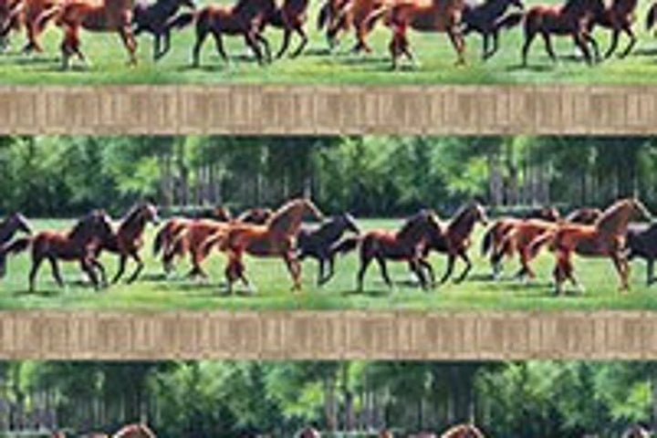 Horse Fabric Sold by the Half Yard, 2141 Pleasant Pastures fabric by Northcott, Horse Quilt Wall Hanging Runner