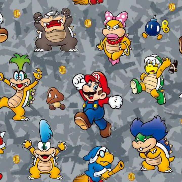 Super Mario Fabric 1/2 Yard, Nintendo ## 73460A620715, Luigi Mario Quilt Wall Hanging