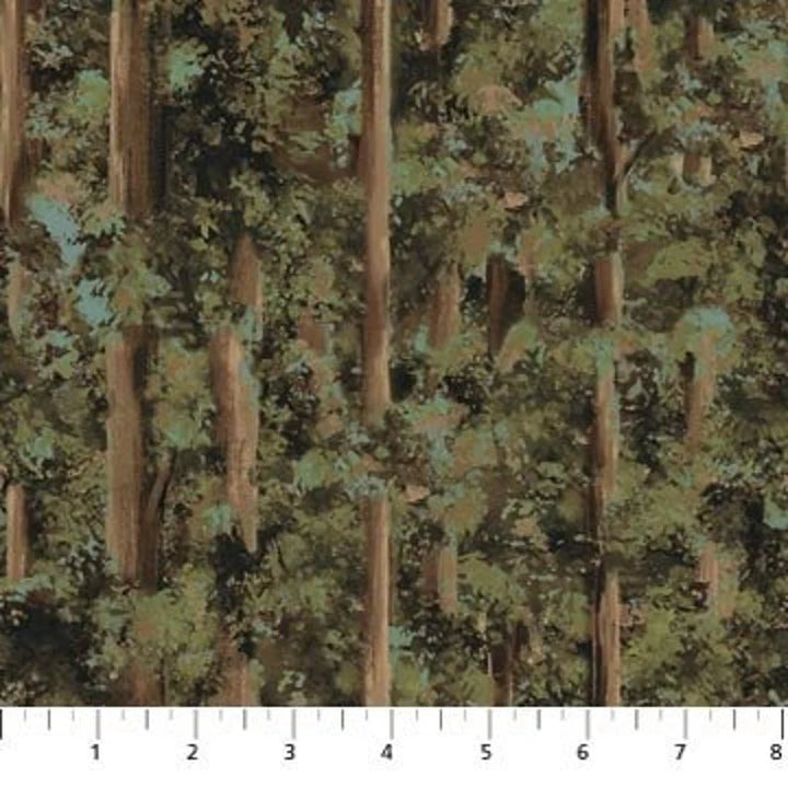 Quilt Kit Woodland Bears Flannel 73"x87", Black Bear Lodge Flannel by Northcott, Bear Bed Quilt Blanket Fabric Kit Gift