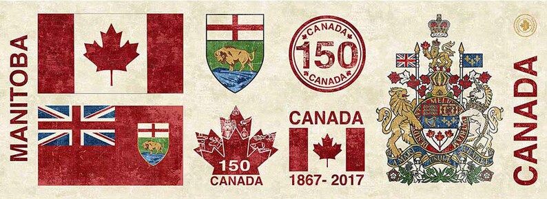 Manitoba Canada Flag Panel 42"x16", 150 Manitoba Province, Manitoba Quilt Wall Hanging Table Runner Gift Home Decor Decorating