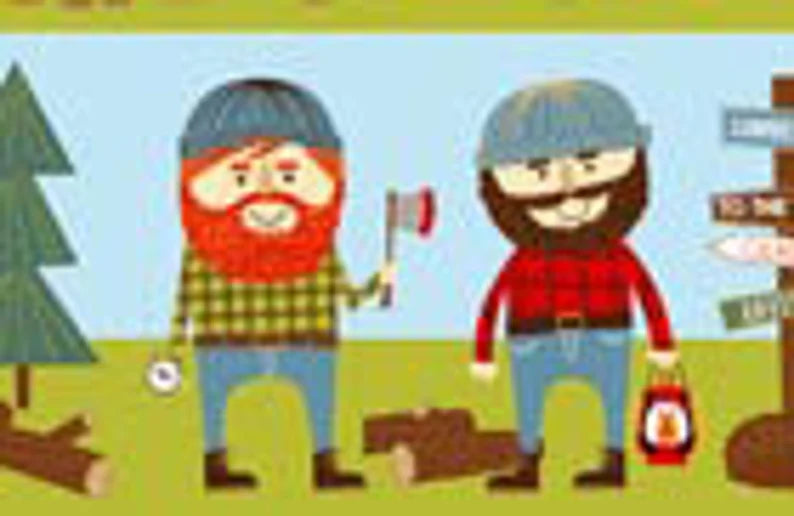 Quilt Kit 39"x49", My Lumberjack & Friends, Northcott Lumberjack Flannel, Crib Gift Quilt Toddler Quilt Bed Quilt Boy Quilt