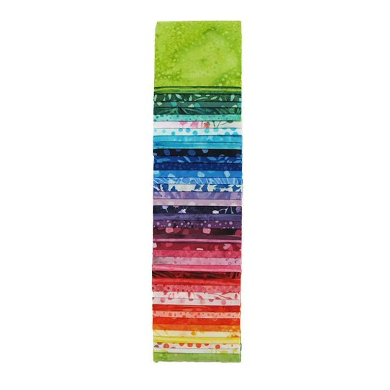 Over The Rainbow Bali Pop, #BP-181 Rainbow by Hoffman, 40 different batik fabric strips, Batik quilt placemats table runner