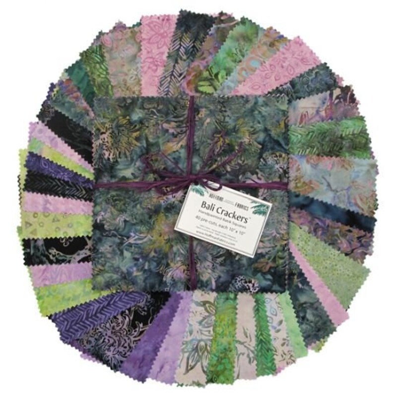 Rum Raisin Bali Crackers 10"x10", BC-515, 40 Precut Ten Inch Pieces, Hoffman Handpainted Batik Squares, RARE Discontinued, Gift Quilt Runner