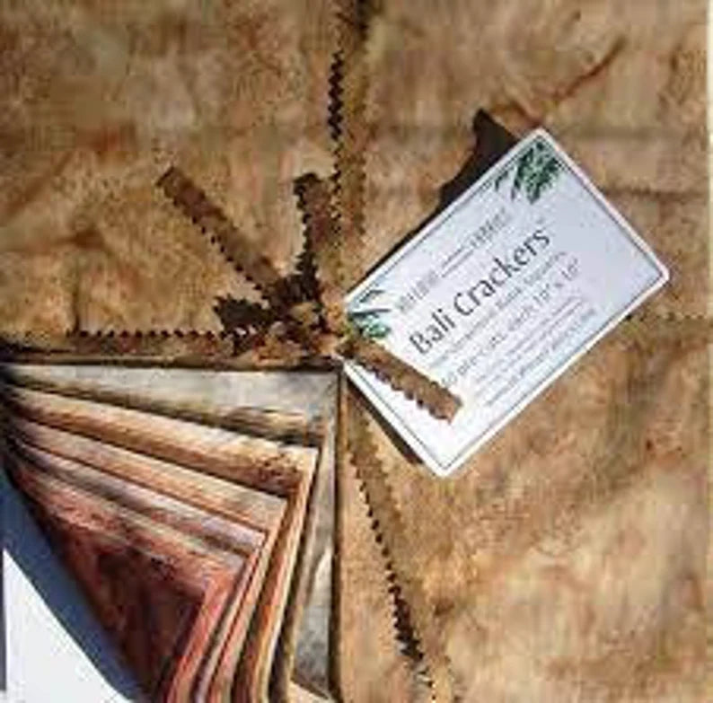 Carmel Bali Crackers 10"x10", BC-606, 40 Precut Ten Inch Pieces, Hoffman Handpainted Batik Squares, RARE Discontinued, Gift Quilt Runner