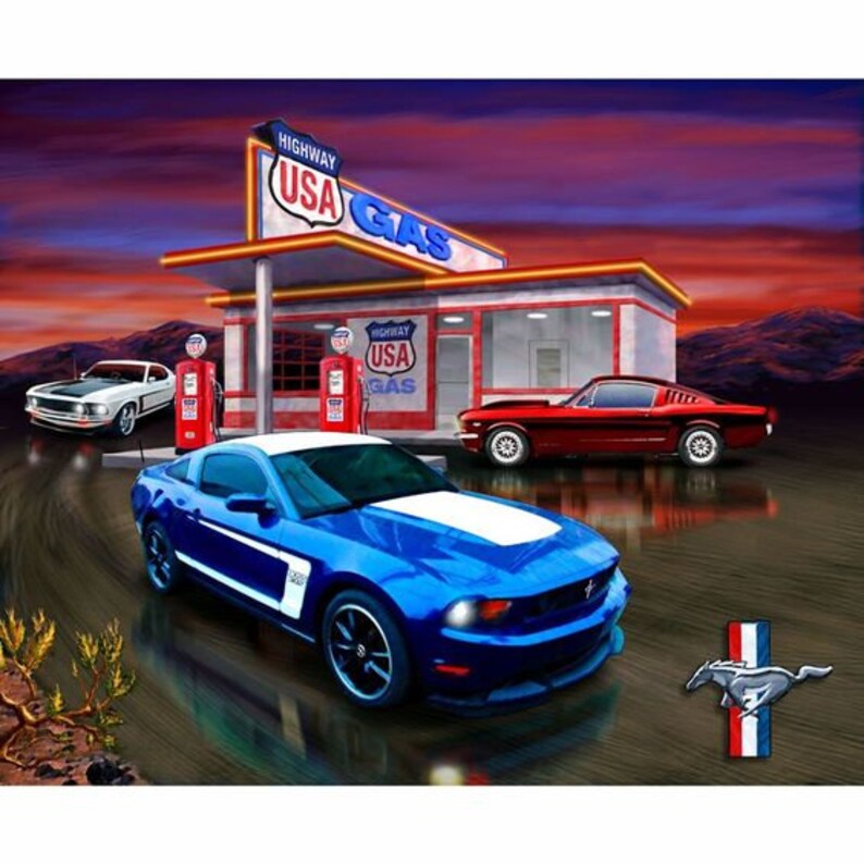 RARE Ford Mustang Fabric Panel 43"x36", Sykel Enterprises Fabric Panel, Ford Mustang Quilt, Ford Mustang Wall Hanging