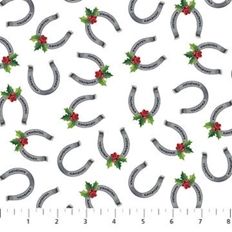 Quilt Kit 52"x71" Christmas Horses, Hay Its Christmas by Northcott Fabrics, Horses in Stable Bed Gift Quilt Christmas Quilt Wall Hanging