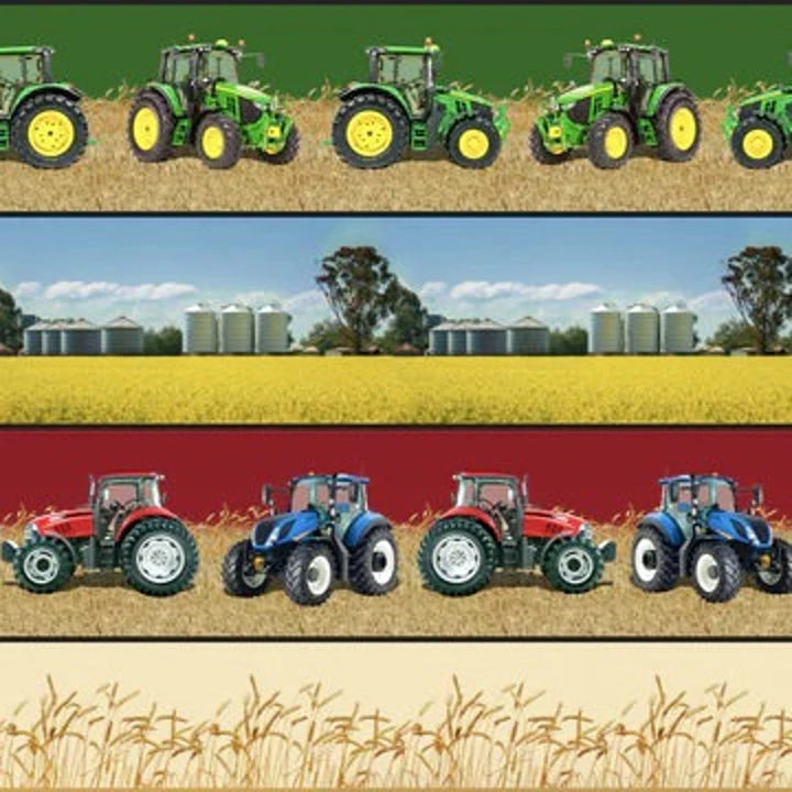 John Deere Tractor Fabric 1/2 yard, Green Tractor, Farm Tractor Bed Quilt Wall Hanging