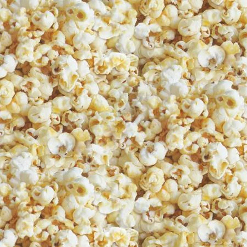 Popcorn Fabric, Sold by the Half Yard, Elizabeth Studios, Food Fabrics