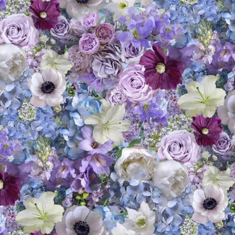 Quilt Kit Cross Love Letters 46"x60", Timeless Treasures Fabrics, Floral Gift Quilt Wall Hanging Lap Flowers Roses