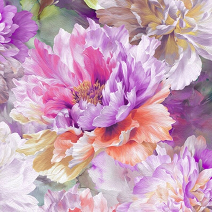 RARE Quilt Kit Wildflower Blooms 55" x66", Hoffman Fabrics, Floral Gift Quilt Wall Hanging Lap Throw Flowers , Discontinued Fabric!