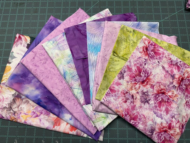 RARE Quilt Kit Wildflower Blooms 55" x66", Hoffman Fabrics, Floral Gift Quilt Wall Hanging Lap Throw Flowers , Discontinued Fabric!