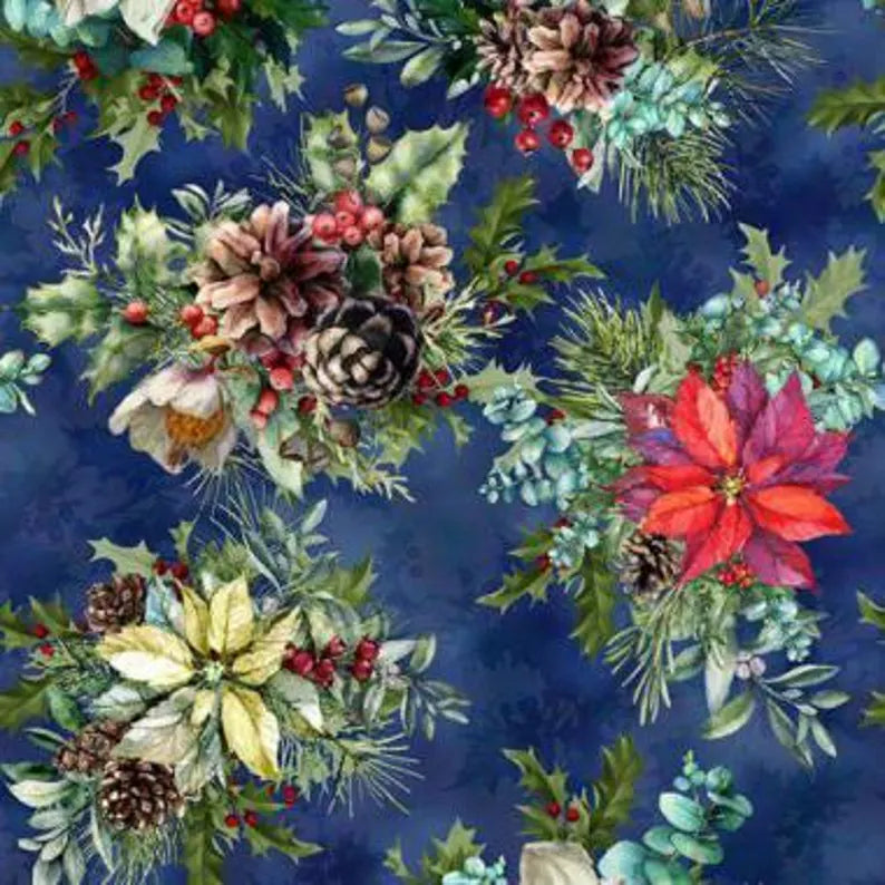 RARE Snowman Kit 43"x59", Hoffman Fabrics, Snowman Deer Fox Rabbit Bluebird Gift Quilt Wall Hanging Lap Discontinued Fabric!