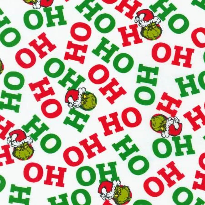 Grinch Fabric Sold by the Half Yard, ADE20997223 Robert Kaufman, Grinch Blue Quilt Wall Hanging Placemats Table Runner Blanket Bag Gift