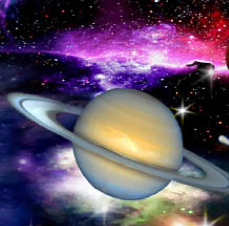 Planets Fabric 1/2 yard, Black Space # 1297E-BLKard by Elizabeth Studios, Planets in Outer Space, Universe Planets bed gift quilt, wall