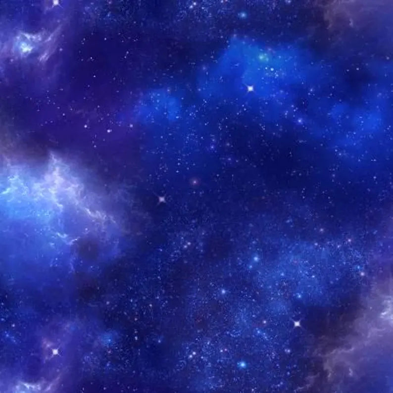 Royal Night Sky Fabric 1/2 yard, Black Space # 583E-RYL by Elizabeth Studios, Outer Space Fabric, Universe Bed Quilt, Lightning