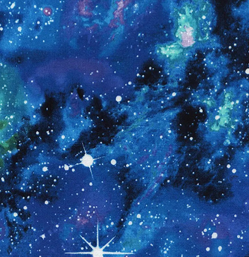 Nebula Galaxy Fabric 1/2 yard, #CD4847-Galaxy by Timeless Treasures, Outer Space Fabric, Universe Bed Quilt, Wall Hanging