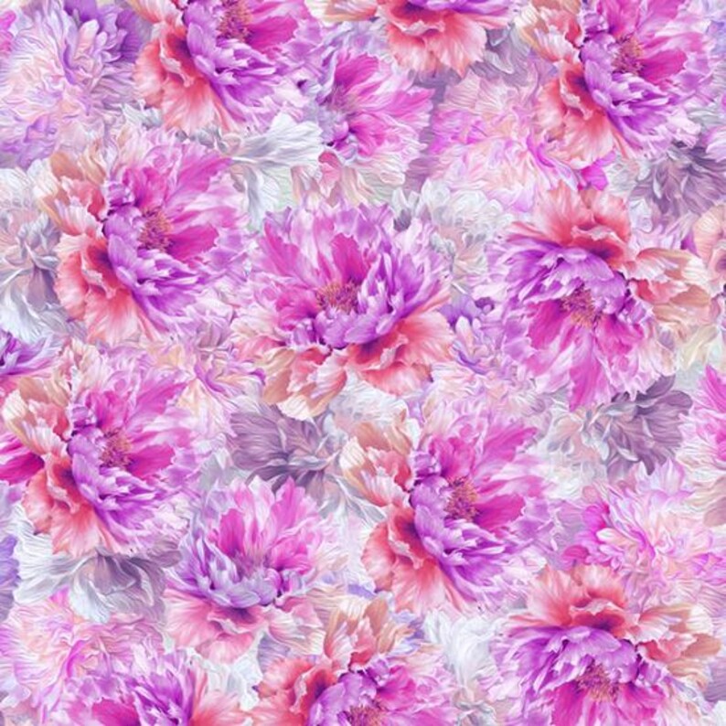 RARE Quilt Kit Wildflower Blooms 55" x66", Hoffman Fabrics, Floral Gift Quilt Wall Hanging Lap Throw Flowers , Discontinued Fabric!