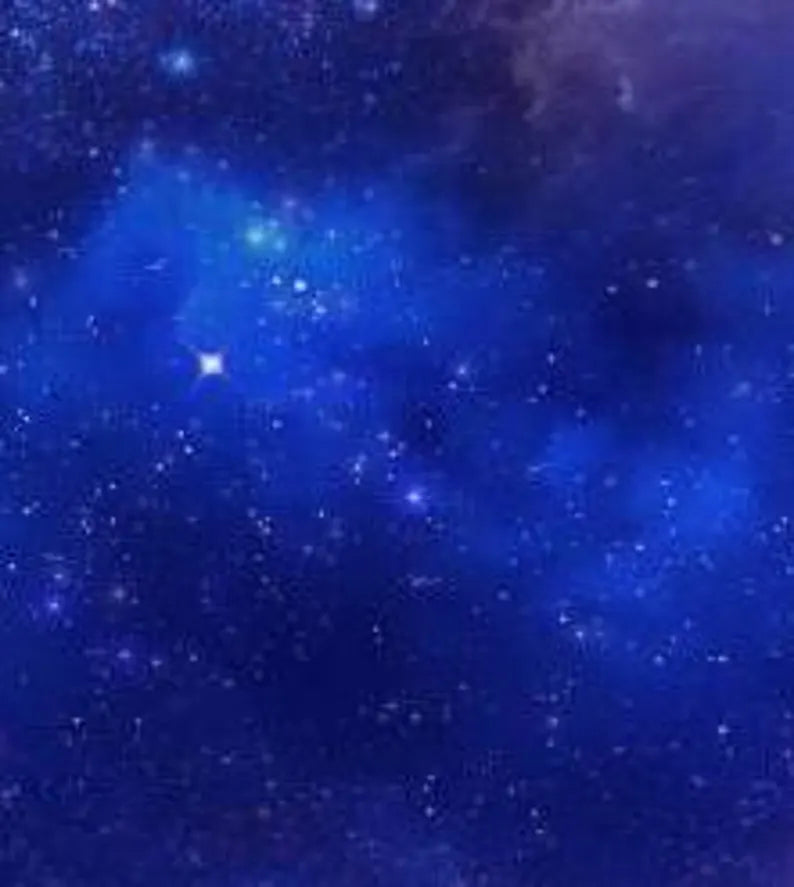 Royal Night Sky Fabric 1/2 yard, Black Space # 583E-RYL by Elizabeth Studios, Outer Space Fabric, Universe Bed Quilt, Lightning