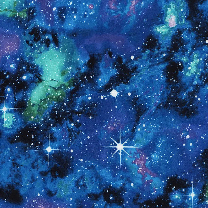 Nebula Galaxy Fabric 1/2 yard, #CD4847-Galaxy by Timeless Treasures, Outer Space Fabric, Universe Bed Quilt, Wall Hanging