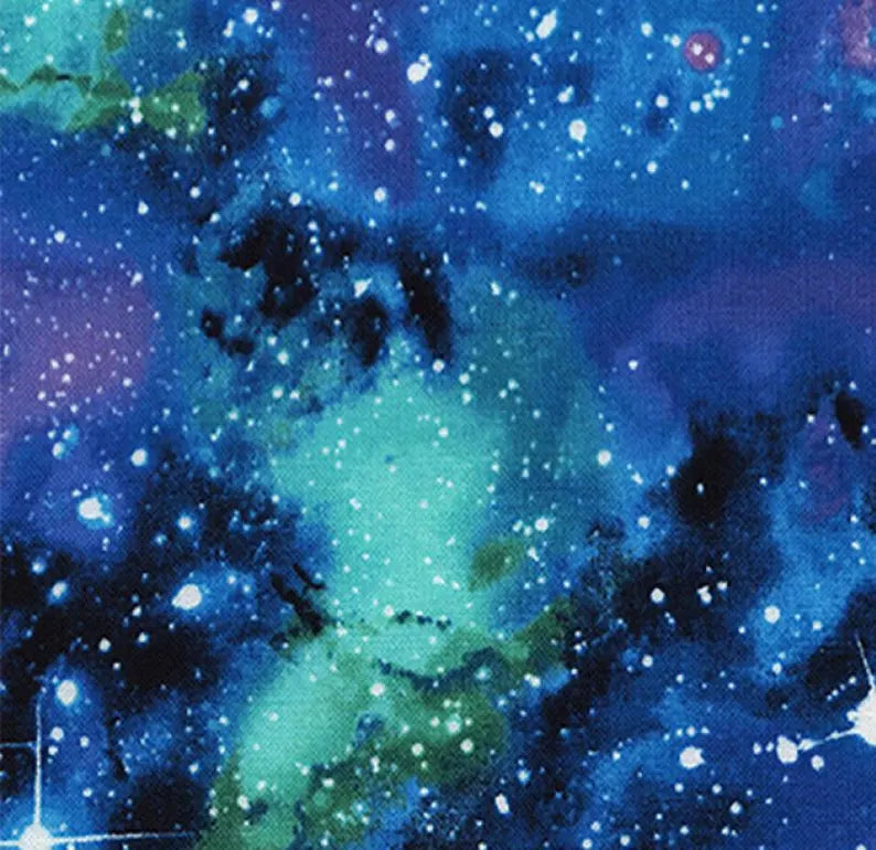 Nebula Galaxy Fabric 1/2 yard, #CD4847-Galaxy by Timeless Treasures, Outer Space Fabric, Universe Bed Quilt, Wall Hanging