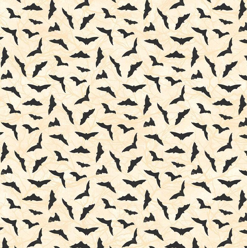 Quilt Kit 58"x68", Hallow's Eve fabrics by Northcott fabrics Bed Gift Quilt Black Cats Pumpkins Spooky Halloween Bats